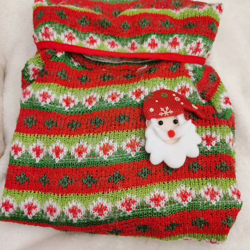 Christmas Dog Clothes Sweater Small Big Dog Costume Winter Samoyed Husky Border Collie Bull Terrier Golden Retriever Clothing