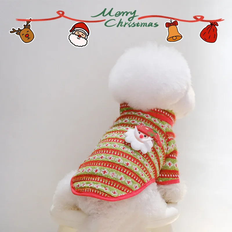 Christmas Dog Clothes Sweater Small Big Dog Costume Winter Samoyed Husky Border Collie Bull Terrier Golden Retriever Clothing