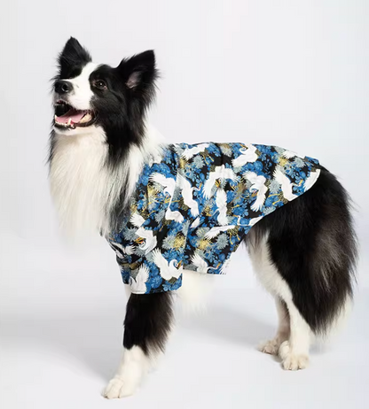 Retro Tang suit shirt for medium and large dogs